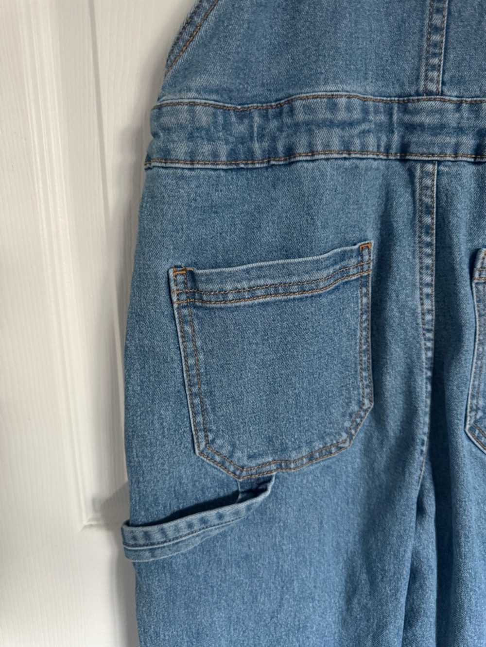 Epic Threads Girls Blue Denim Overalls with Striped Tee - Picture 11 of 13